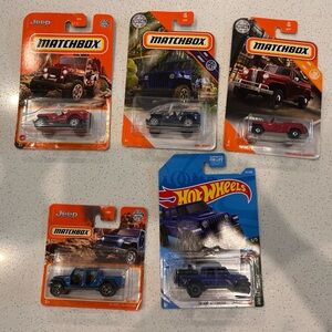 Jeep Gladiator and Willys Matchbox and Hot Wheels Toy Car Lot